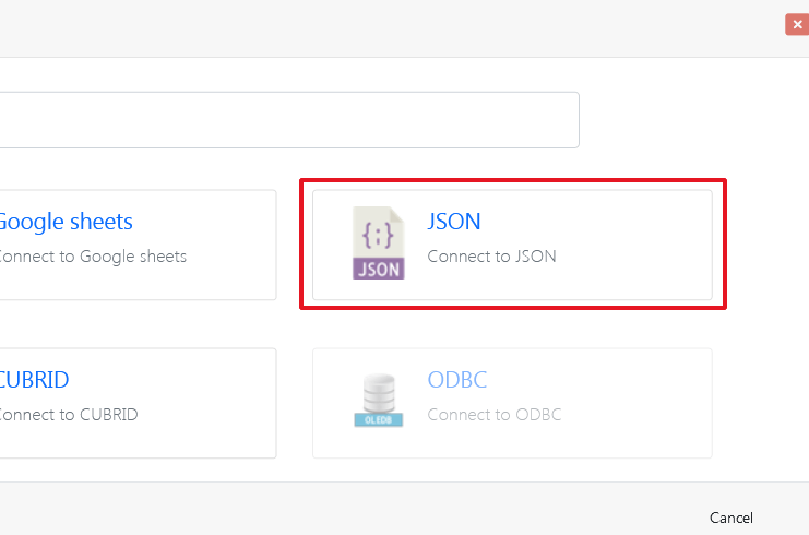 Connect and retrieve data from a JSON