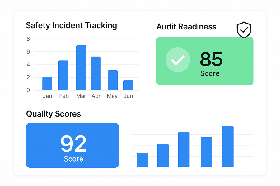 Compliance and Quality Healthcare Dashboard Example