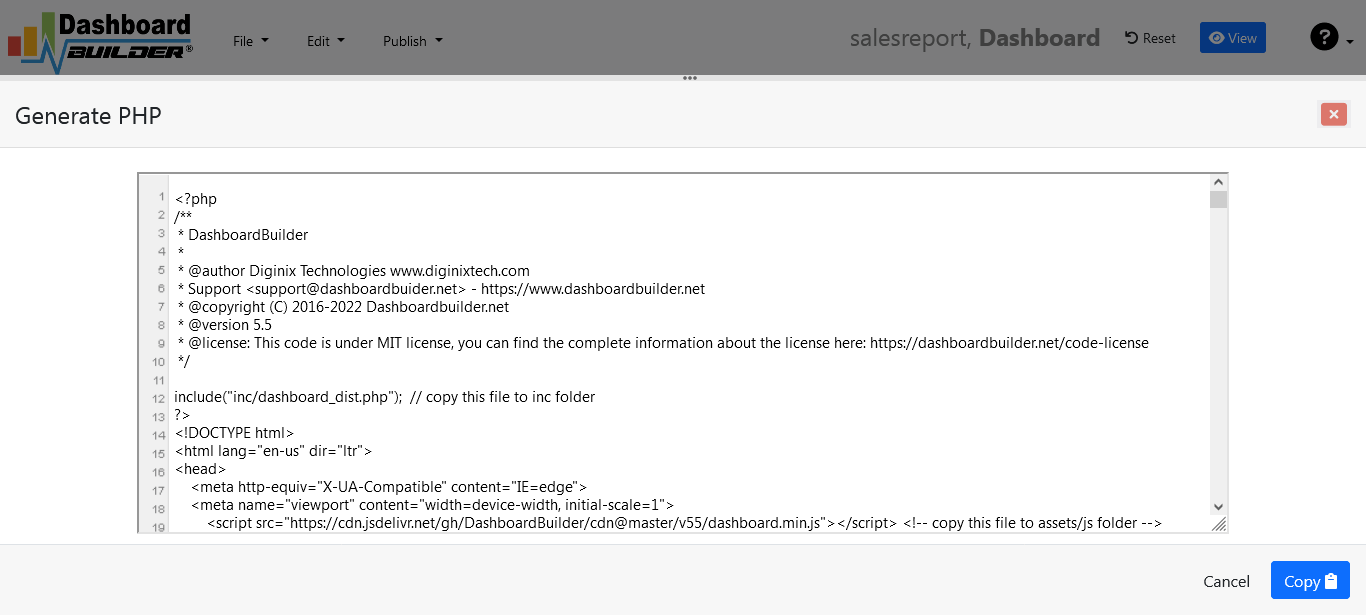 Generate PHP source code