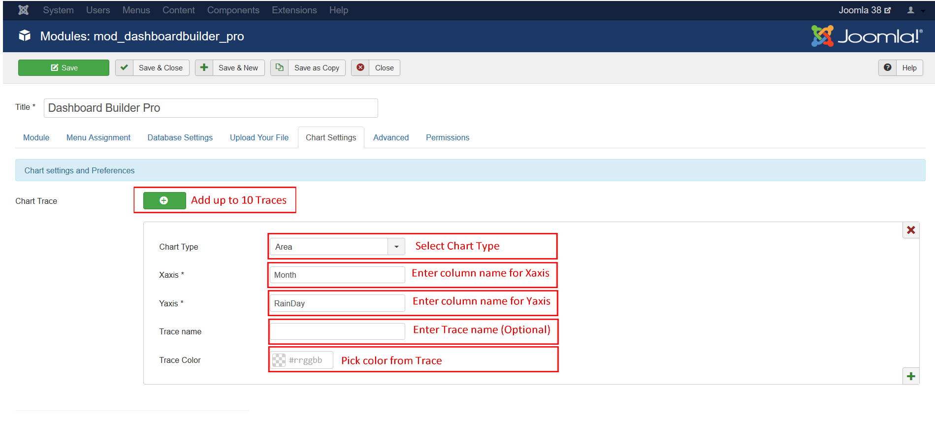 Joomla extension tracing